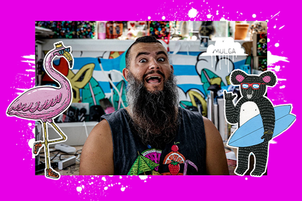 Mulga X American Socks - 'Shark Beard Shane' Socks – Mulga The Artist