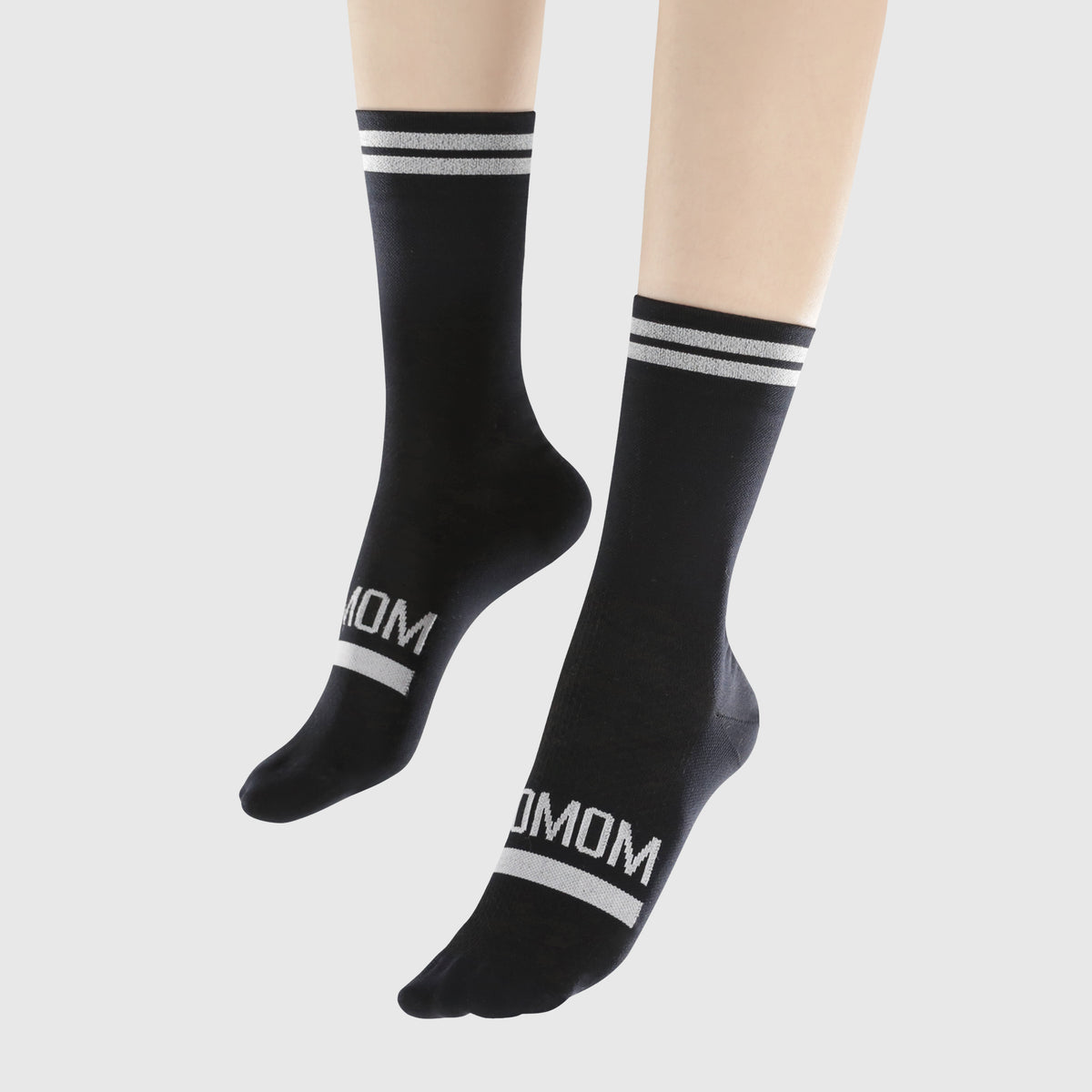 Reflective Chic Logo Cycling Socks - Black– SOOMOM | Cycling Apparel